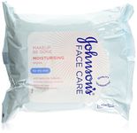 Johnson's Face Care Make Up Be Gone Moisturising Wipes for Dry Skin - Pack of 2