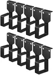 kwmobile Server Rack Cable Management D-Ring Hooks (10 Pieces) - 1 3/4" x 4" x 2 3/8" Bracket Hook Mount Network and Electrical Cord Manager - Black