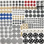 ZHX Technical Parts Gears Set 196 Pieces - Car Gear Parts for Kids Educational Building Brick Pieces Sets Compatible with Major Brand Toys (Gear)