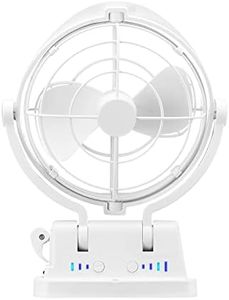 OGL 12V 24V Caravan Fan Camping Trailer RV Camper Boat Gimbal Design 360 Degree Campervan Motorhome with Remote Control White