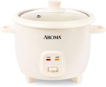 AROMA CoreCoat Pot-Style Rice Cooker with One-Touch Control and Non-Stick Ceramic Coating (6 Cups Cooked, 3 Cups Uncooked)