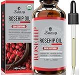 Kanzy Rosehip Oil for Face Natural Cold Pressed 50 ml, 100% Pure Rosehip Seed Oil for Hydrating, Nourishing & Moisturizing