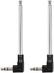 CORONIR 3.5mm FM Radio Antenna 9.5'' Retractable Aerial for Portable Radio Indoor Stereo Receiver AV Audio Vedio Home Theater Receiver Mobile Cell Phone Radio Antenna-2Pack