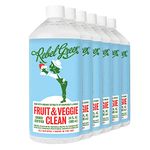 (6) 34 Ounce Refill : Rebel Green Fruit and Veggie Cleaner, Natural Fruit & Vegetable Produce Wash - 34 Ounce Refill, Pack of 6