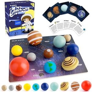 BLAZPATH Solar System Toys, Solar System for Kids Planets for Kids, Solar System Model, Toddler Solar System Planet Toys for Kids 3-5, Preschool Wooden Solar System Planet Space Puzzle for Kids 3-5