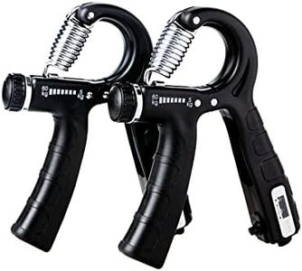 steelway Grip Strength Trainer Set of 2 Pack,Hand Grip Strengtheners Adjustable Resistance 10-132lbs Forearm Trainer with Counter,Hand Trainer,Portable Forearm Workout Exercise Equipment black