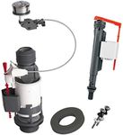 Wirquin Pro Jollyflush Cable Operated Dual Flush Universal Toilet Cistern Kit cw Chrome Push Button