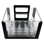 YH Poker 600 Chip Clear Acrylic Poker Chip Carrier-Includes 6 Chip Racks by