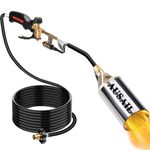 Propane Torch Weed Burner,Blow Torch,Heavy Duty,High Output 1,200,000 BTU,Flamethrower with Turbo Trigger Push Button Igniter for Roof Asphalt,Ice Snow,Road Marking,Charcoal(Without Storage Bag)