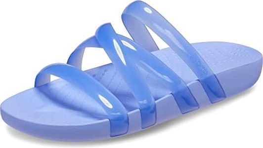 Crocs Women's Splash Strappy Sandals, Moon Jelly, 7 US