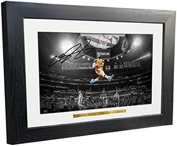 Kitbags & Lockers 12x8 A4 LeBron James Slam Dunk LA Lakers Los Angeles Autographed Signed Photo Photograph Picture Frame Basketball Poster Gift