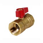 Flextron FTGV-34F34F Gas Ball Valve with 3/4 Inch FIP x 3/4 Inch FIP Fittings for Gas Connectors with Quarter-Turn Lever Handle, Brass Construction, Excellent Corrosion Resistance, CSA Approved