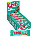 Perkier Salted Caramel & Dark Chocolate Snack Bars (15 Pack) – Vegan – Gluten Free – Protein – High Fibre – Lower Sugar - Natural Ingredients – Lower Calorie – Healthy – No Palm Oil