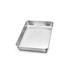 E-far Toaster Oven Baking Pan, 9.4” x 7” x 2” Stainless Steel Small Rectangular Cake Pan, Deep Oblong Baking Sheet Pans for Brownies, Lasagna and Casseroles, Non-toxic & Healthy, Dishwasher Safe