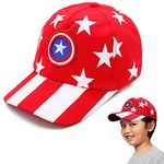 VRITRAZ Polyester Cartoon Character Printed Little Baseball Cap For Kids, Baby Girls & Boys 3-12 Years (Red)