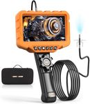 210° Two-Way Articulating Borescope Camera, 7" IPS Endoscope Inspection Camera, 6.2mm Slim Articulated Probe, Flexible Snake Camera with Light for Automotive Wall Pipe Inspection- 5.3FT Cable