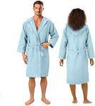 JEMIDI Microfibre Bathrobe - Fast Dry & Lightweight Long Towelling Robe with Hood - Soft Towel Dressing Gown - Ideal for Sports Travel Shower - Mesh Bag Included