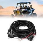 KEMIMOTO ATV/UTV Fan Override Switch Kit with Relay, LED Rocker Switch, Engine Cooling Wiring Accessories Compatible with Polaris RZR, Ranger, Can-Am X3, Maverick, Defender, Commander