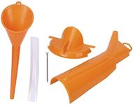 Motorcycle Oil Filter Funnel, Drip-Free Oil Filter Funnel Kit Set Long Mouth Funnel Flexible Plastic Funnel Set Practical Accessory for Petrol Engine Oil Diesel(Orange)