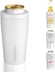 4 in 1 Insulated Slim Can Cooler for 12 OZ Cans and Beer Bottle - Keep 8 Hours Cold, Easy to Hold - Stainless Steel Can Holder, Double Walled Can Insulator for Hard Seltzer and More (Snow White)