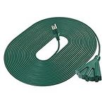 DEWENWILS 50FT Extension Cord for Outdoor Lights, 16/3 SJTW Tri-Tap Power Cable, Waterproof, Heavy Duty 13A/1625W, ETL Listed, Green