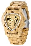 Dentily Men's Wooden Watch Skeleton Automatic Movement Wood Watch Self-Winding Watches for Men…