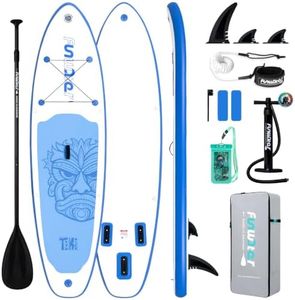 FunWater SUP Inflatable Stand Up Paddle Board 10'6×33"×6" Ultra-Light Inflatable Paddleboard with ISUP Accessories,Fins,Adjustable Paddle, Pump,Backpack