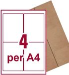 [4 Per Page] A4 Self Adhesive Addre