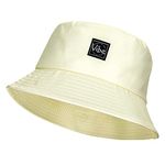 Vibe Festival Gear Bucket Hat Unisex for Men Women Fashion Fishing Hat Cute Fisherman Cap, White, Medium