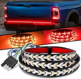 Nilight Truck Tailgate Light Strip 48Inch Arrow 432 LED with Red Running Brake Lights Amber Turn Signals Strobe Lights