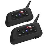 Xuegier 2Pcs V6 Bluetooth Walkie Ta