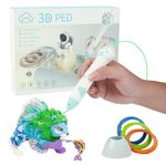 Serplex® 3D Pen for Kids, USB Wireless 3D Pen with 10 Roll 2m Long 3D Pen Filament, Students Magical Pen Cat Paw Cute Pens 3D Pen Kids Drawing Gadget