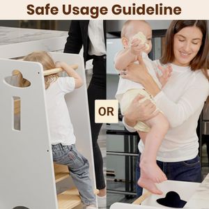 COSYLAND Toddler Standing Tower – Adjustable Kitchen Helper