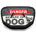 Battle Sports Science Youth Chrome Beware of Dog Back Bone Plate White/Black/Red OS