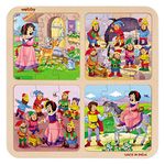 Webby Kid 4 in 1 Snow White Wooden Puzzle Toy, 36 Pcs