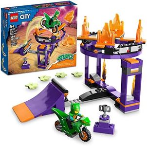 LEGO 60359 City Stuntz Dunk Stunt Ramp Challenge 2in1 Action Set with Self-Driving Dinosaur Motorcycle Toy and Stunt Rider, Birthday Gift Idea for Kids, Boys, Girls 5 Plus Years Old