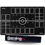 The Gaming Mat Company 2 Player Compatible Pokemon Playmat for Pokemon Cards - 28" x 18" x 0.16" Black & White Battle Mat Stadium Board for Pokemon TCG Playmat Game & Pokemon Mat Trading Card