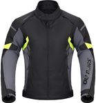 Oumurs Motorcycle Jacket for Men With CE Armor and Waterproof Riding Gear with Body Armor Foam Padding & Breathable Fabric, Summer & Winter Motorcycle Riding Reflective Jacket For Night Visibility