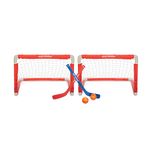 Road Warrior 24" Mini Hockey Fold & Goal Combo - Portable, No Assembly Required, All-in-One Set with Hockey Nets, Mini Sticks & Balls - Ideal for Kids of All Ages.