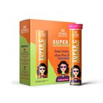 Chicnutrix Super C - Natural Vitamin C & Zinc for Clear & Acne Free Skin | 1000mg Amla Extracts|For Women & All skin types| Orange Flavour | 60 Effervescent Tablets