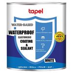 Tapel Water-Based Liquid Rubber Waterproof Sealant RV Roof Coating - White 1.3L for 3m² (Single Coat) - Waterproof Rubber Paint Indoor & Outdoor for Leaks, Cracks & Roof Repair - Easy to Apply - 1.5Kg