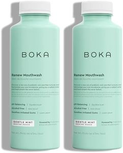 Boka Renew Liquid Mouthwash 2 Pack - Fluoride Free, Alcohol Free & pH Balancing - Prebiotic Mouthwash to Freshen & Kill Bad Breath and Balance Oral Microbiome, Gentle Mint