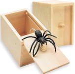 Spider Scare Prank Box 1Pcs, Spider in a Box Prank, Handmade Fun Joke Scarebox Toy, Hilarious Wooden Scare Box,Practical Toy Prank for Kids Adults