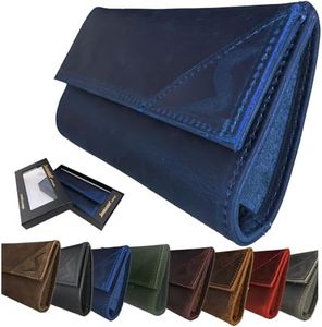 Tobacco Pouch Leather Elegant Premium Quality by Professional Smokeshirt Single or Double Paper Compartment Turner Bag for Men and Women