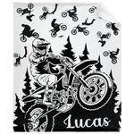 FJAUOQ Personalized Motocross Dirt Bike Baby Blanket Gifts Personalized Blanket Super Soft Swaddle Newborn Cozy Baby Receiving Blanket Stroller Blanket 40x30 in for Puppy