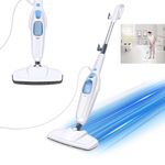 Banas 1500W Electric Steam Mop with 400ml Water Tank, 2 Reusable Mop Pads & 4.8m Cord - Integrated Design, Rapid Heating, High Steam Volume, Multi-Floors & Carpets Cleaning, Steam Volume ＞28g/min