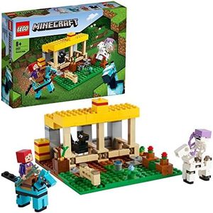LEGO 21171 Minecraft The Horse Stable Farm Toy with Skeleton Horseman Figure, Toys for Kids 8+ Years Old