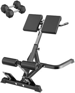 HANDBODE Roman Chair Back Extension Machine with 350 LBS Capacity, Adjustable Hyperextension Bench for Home Gym, Adjustable Pads for Lower Back, Glutes, Core Strength Training with 20 LB Dumbbells