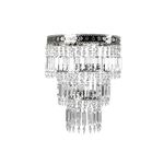 Tadpoles Faux-Crystal and Chrome Queen's Crown Chandelier Style Pendant Light Shade (White Diamond, Large)