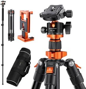 K&F Concept Trépied Appareil Photo Reflex Numérique avec Monopode et Plaque à Dégagement Rapide en Alliage d'Aluminium pour Appareil Photo et Téléphone Portable 158 Cm Sa254M1